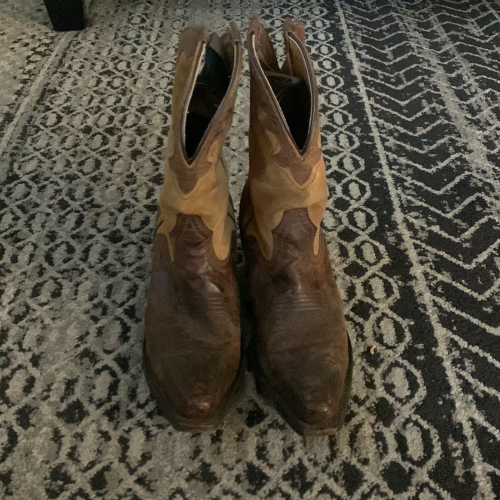 Brown & Tan Cowboy Boots - Picture 2 of 6